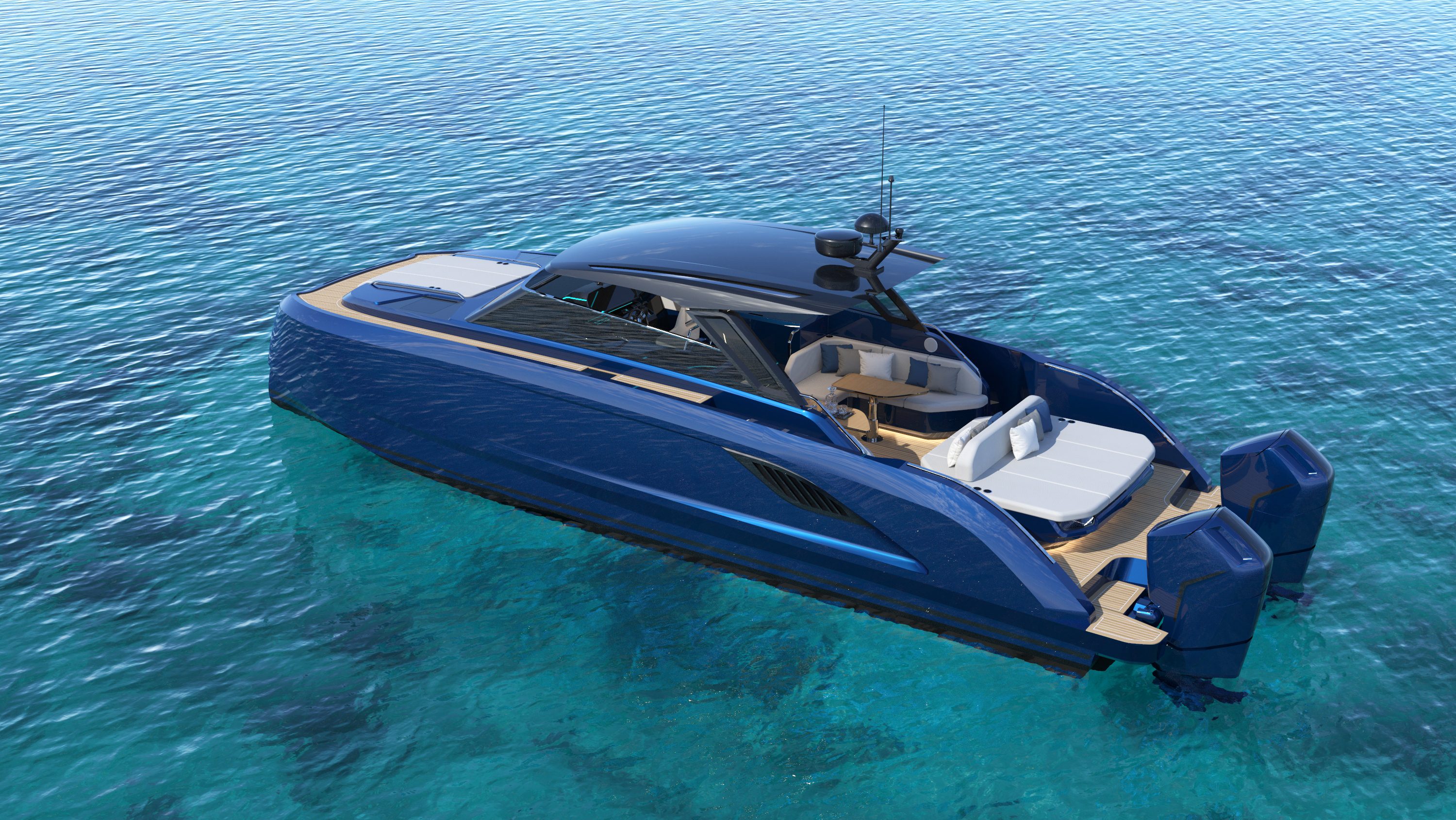 Vybe 43 Outboard configuration